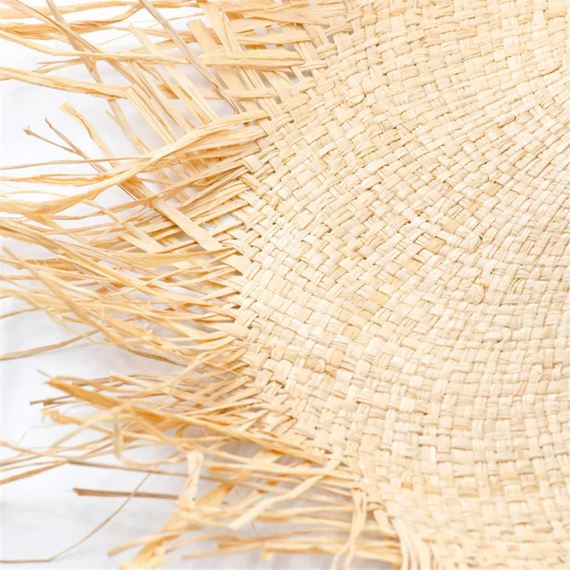 Шляпа от солнца USPOP из рафии с широкими полями женская Соломенная Панама ручной