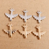 2022mm 20pcs airplane charms aircraft pendants making necklace bracelets charms jewelry diy handmade accessories