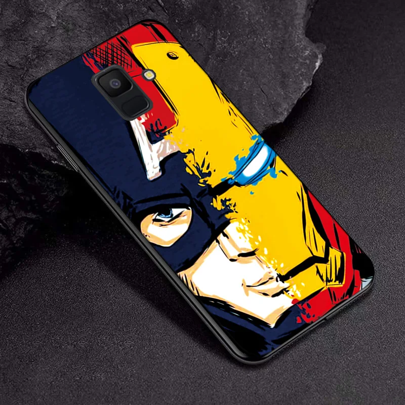 Для samsung Galaxy A6 plus чехол-накладка A8 plus Venom Joker черный чехол ТПУ для samsung A9 A7 A750 Железный человек бампер - Цвет: TPUBLK666