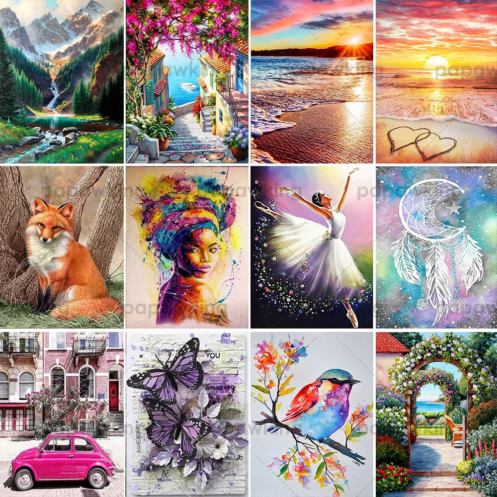 

Diamond Painting landscape Character Cartoon Diamond Painting Exquisite Home Decoration DIY Full Circle Diamond Painting Gift
