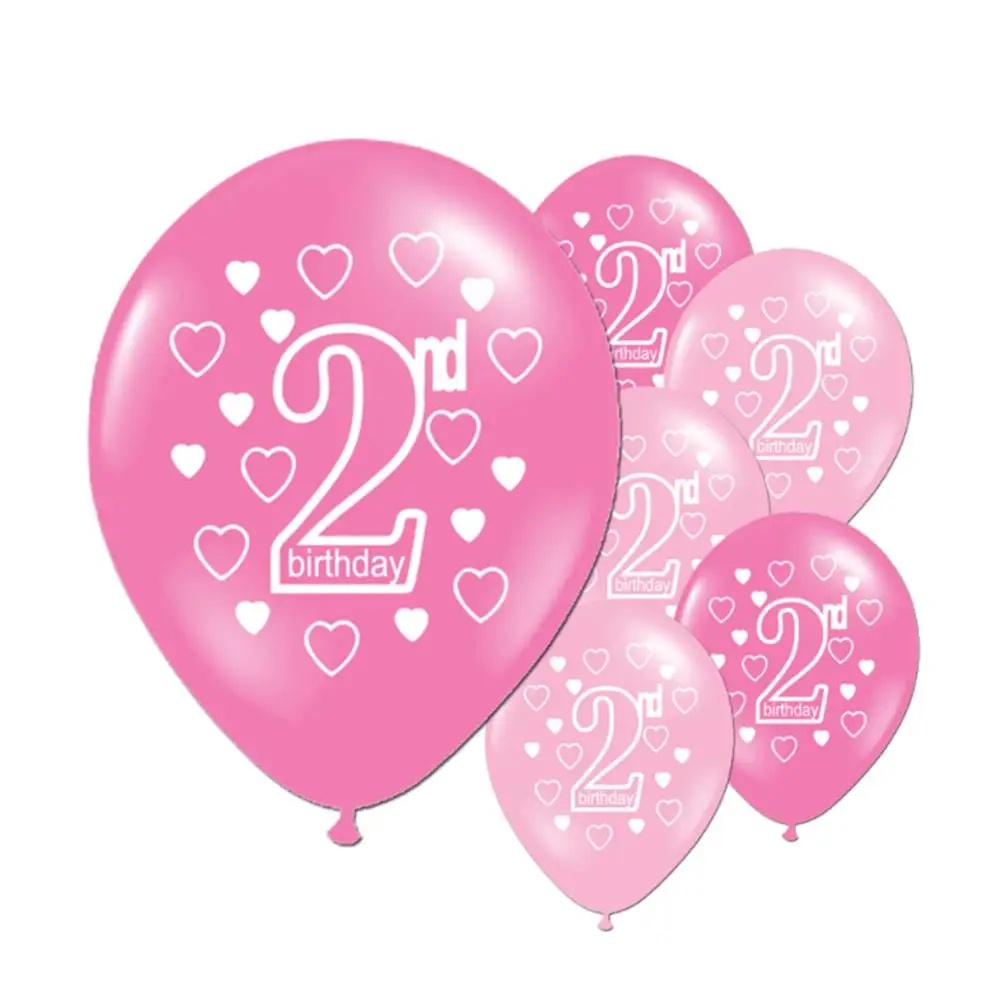 Детский воздушный шар с 2 летним принтом из латекса праздничные украшения шаров