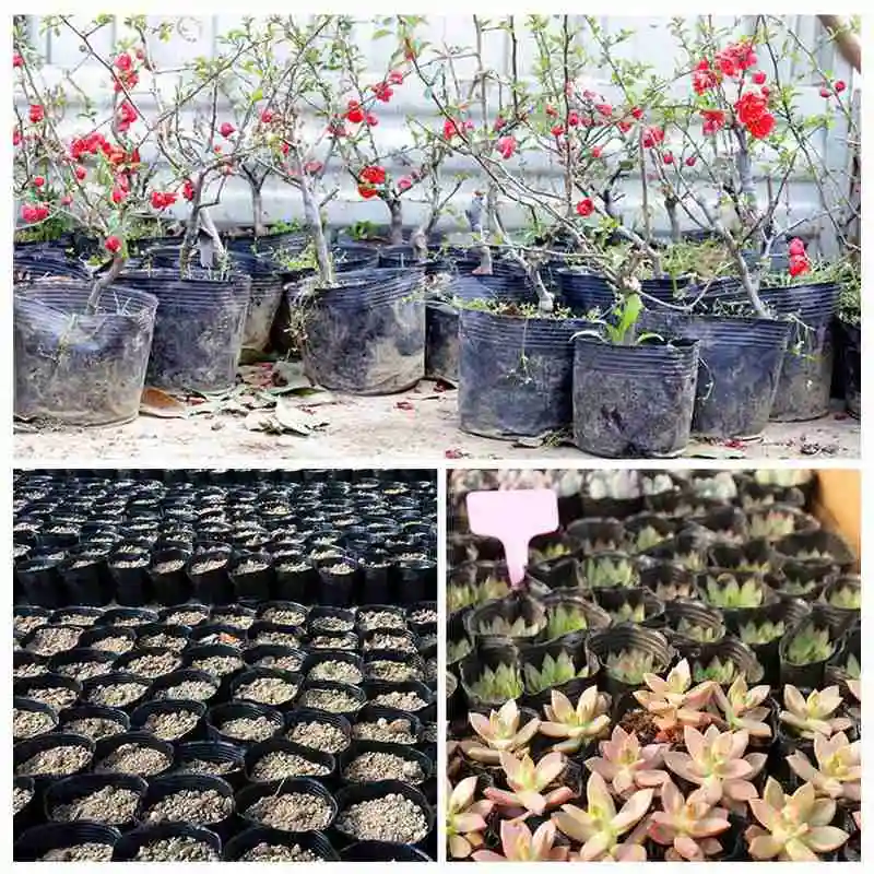 10 шт. мешок для выращивания черных растений цветочный горшок овощей 7 размеров