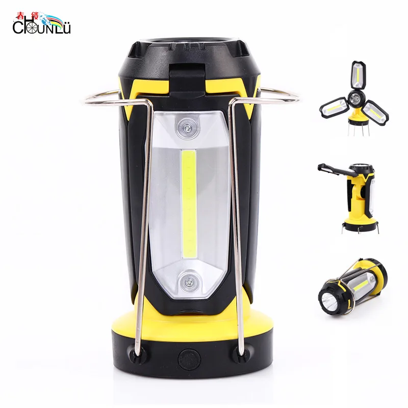 Более функциональный походный фонарь COB ручной Usb зарядка настольная лампа три в