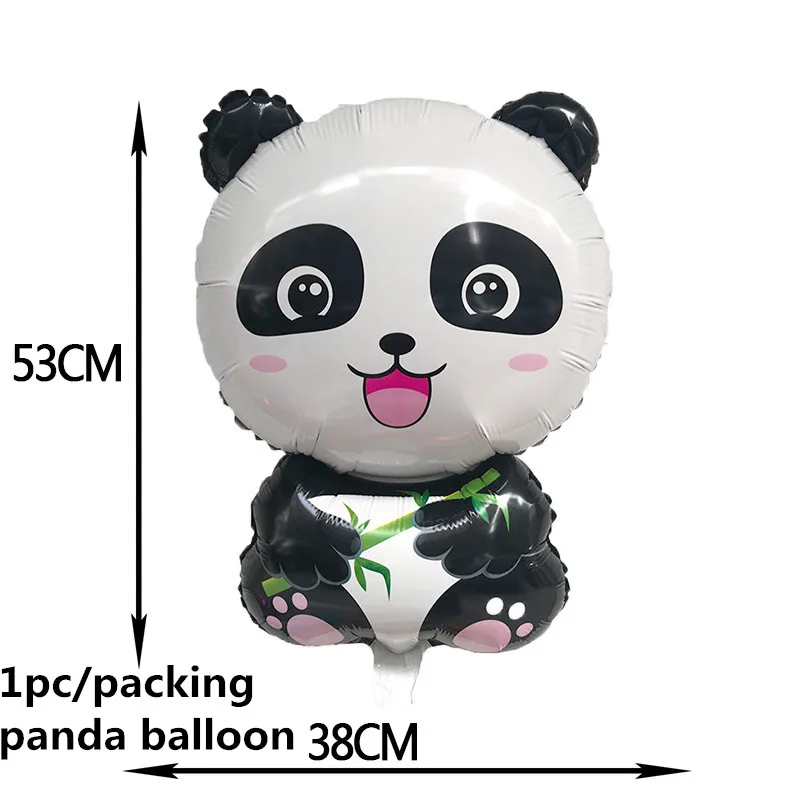 panda Вечерние шары в стиле джунглей с милым мультяшным лисьим тигром воздушный шар с пандой шары из фольги для беби Шауэр детский подарок на день рождения орнамент - Цвет: panda