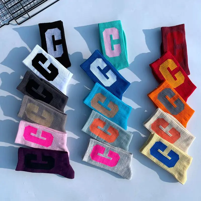 

Носки женские для скейтборда с надписью, модные удобные хлопковые носки средней длины с принтом, в стиле хип-хоп, Осень-зима