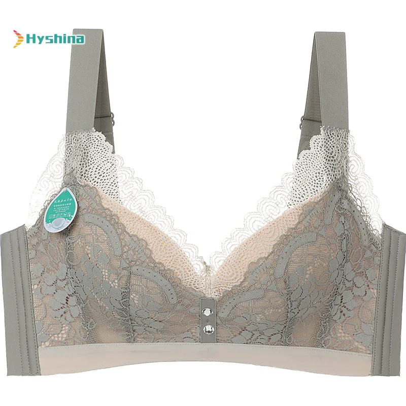 

Large Size Large Cup Thin Style Breathable Lace Underwear Women's Rimless Bra