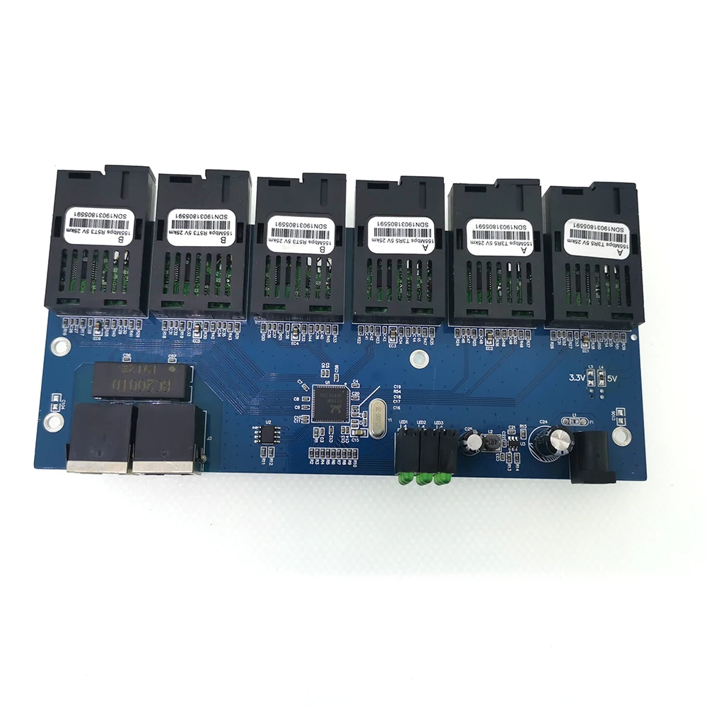 Конвертер 6F2E 10/100 м для быстрого Ethernet 25 км волоконно оптический медиаконвертер