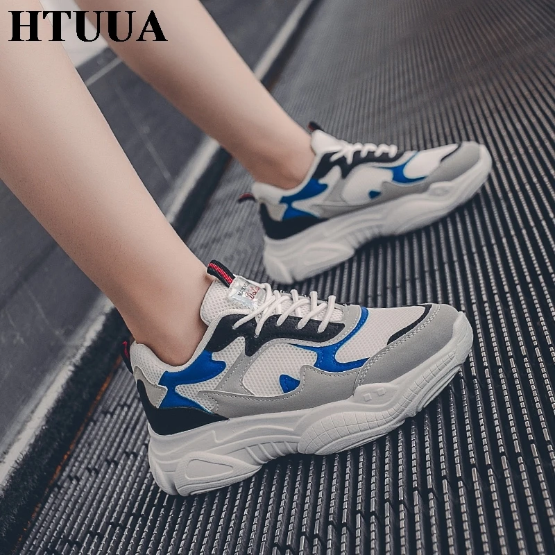 HTUUA Harajuku/женские не сужающиеся книзу теннисные кроссовки Basket Femme женские