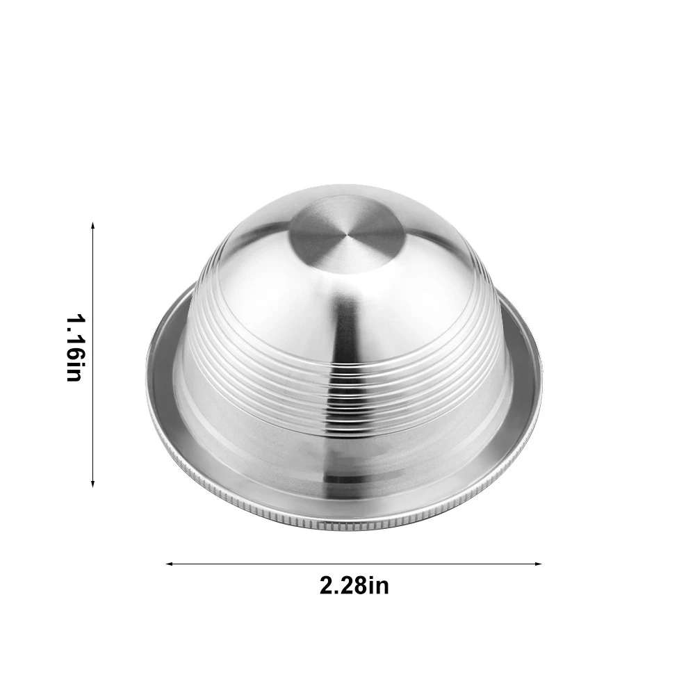 

Reusable Coffee Capsules Stainless Steel 2.5 Oz Double Espresso Cup Compatible With Nespresso Vertuoline GCA1 Delonghi ENV135