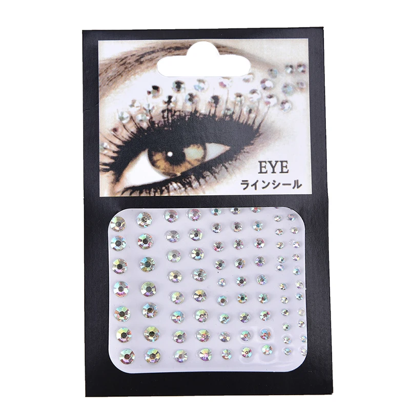 

DIY Eyebrow Face Body Art Adhesive Crystal Glitter Jewels Festival Party Eye Tattoo Stickers Makeup Xmas Decor