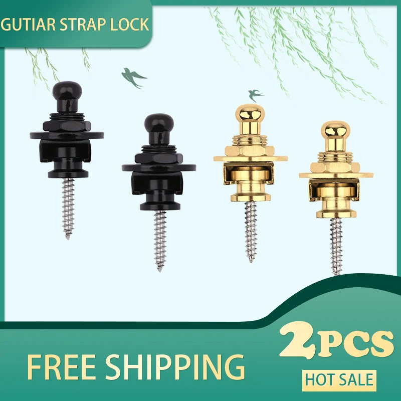 

Замок для гитарного ремня, Премиум замок для гитарного ремня, быстросъемный фиксатор ремня, система, аксессуары для басов и гитар, 2 шт.