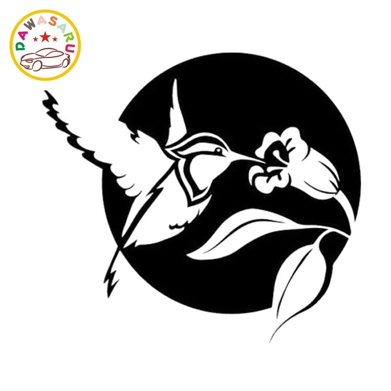 Автомобильная наклейка с птицами и цветами модная из ПВХ аксессуары для