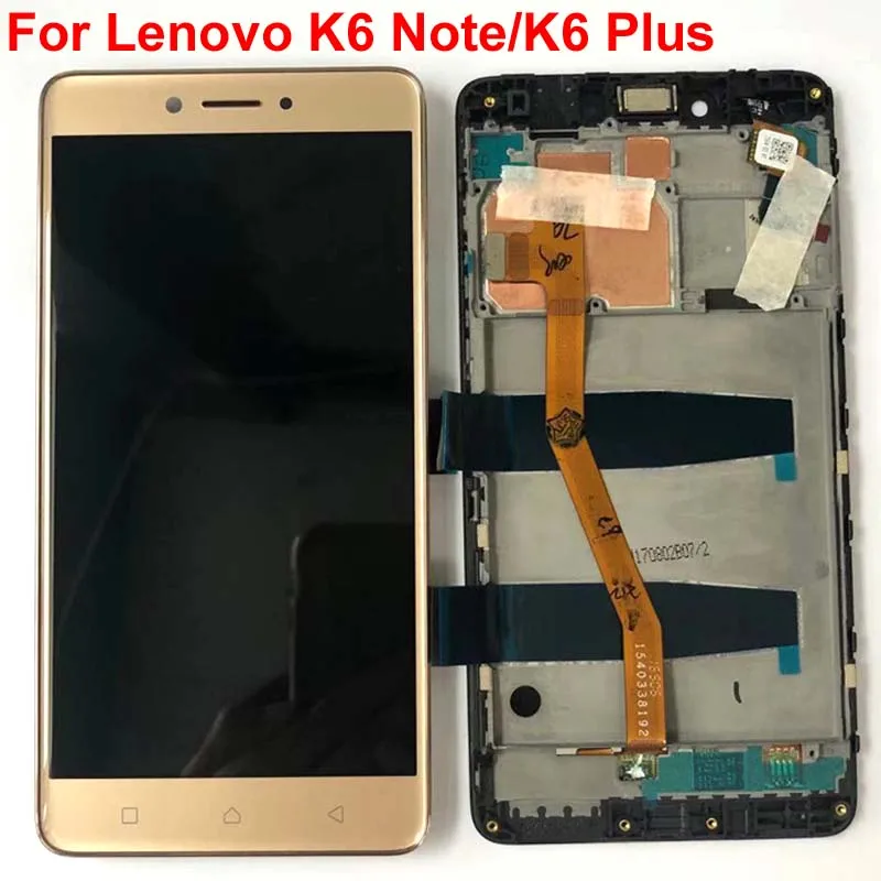 Тест 5,5 '' Для lenovo Vibe K6 Plus K53b36 K53b37 K6 Note Полный ЖК-дисплей+ кодирующий преобразователь сенсорного экрана в сборе+ рамка