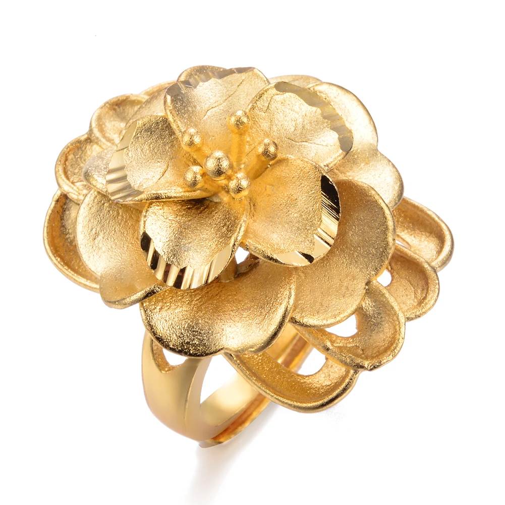 Женское свадебное кольцо Wando обручальное золотого цвета с эффектом потертости в