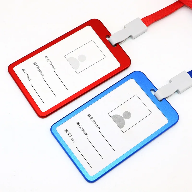 Новинка набор из алюминиевого сплава с вертикальным шнурком для карт держатели