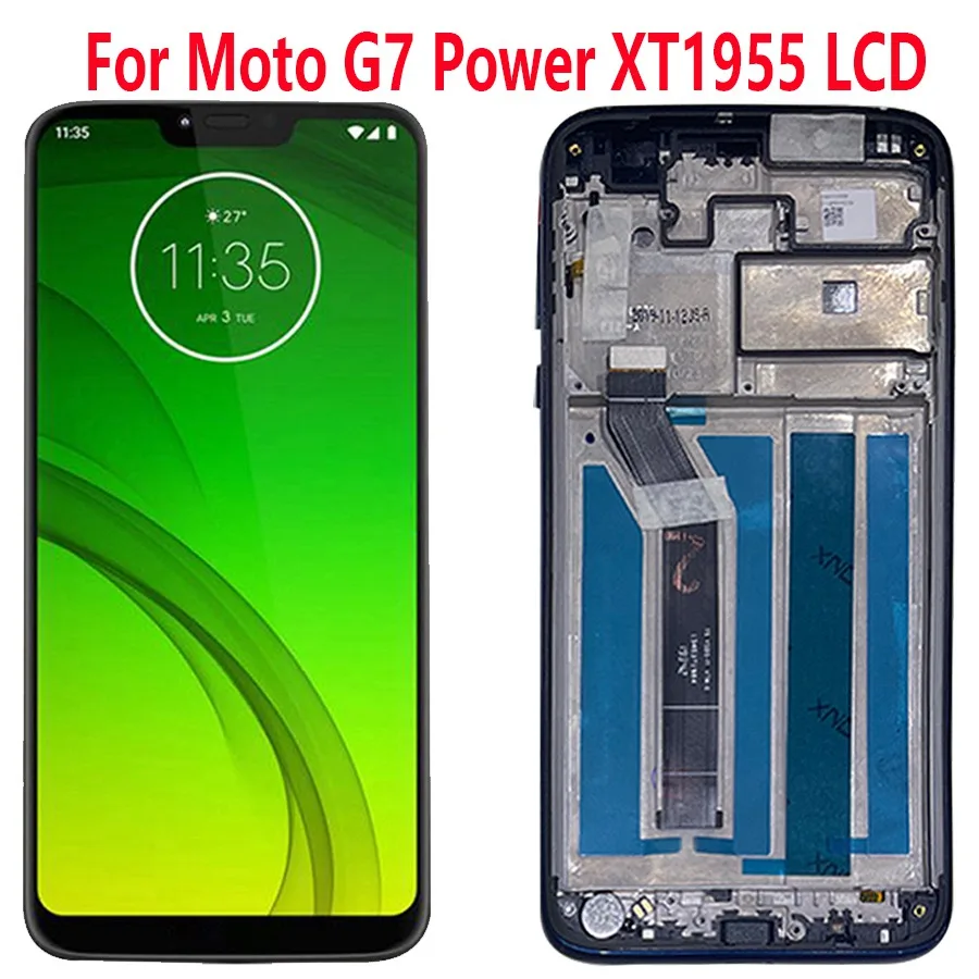 ЖК-дисплей 6 2 &quotдля Motorola Moto G7 Power XT1955 XT1955-4 экран с дигитайзером в сборе рамкой
