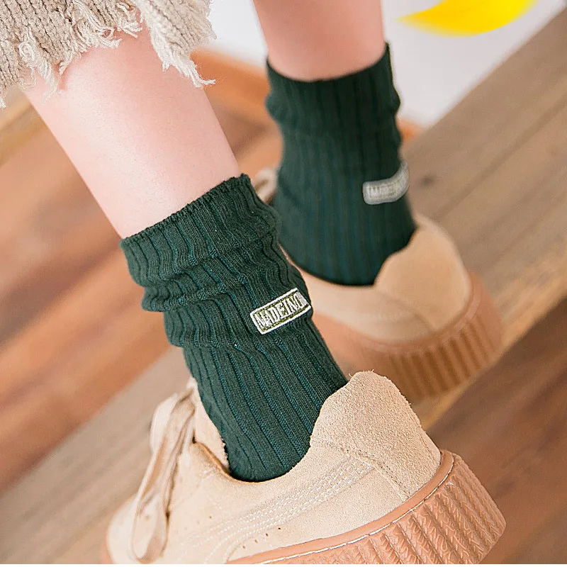 Женские Длинные хлопковые носки с высокой пяткой милые Новые короткие дышащие