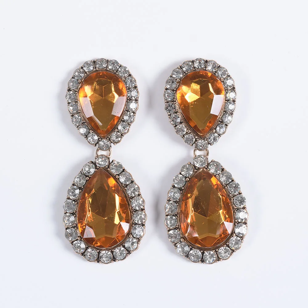 Роскошные серьги-капли с кристаллами женские новые серьги ZA ювелирные изделия