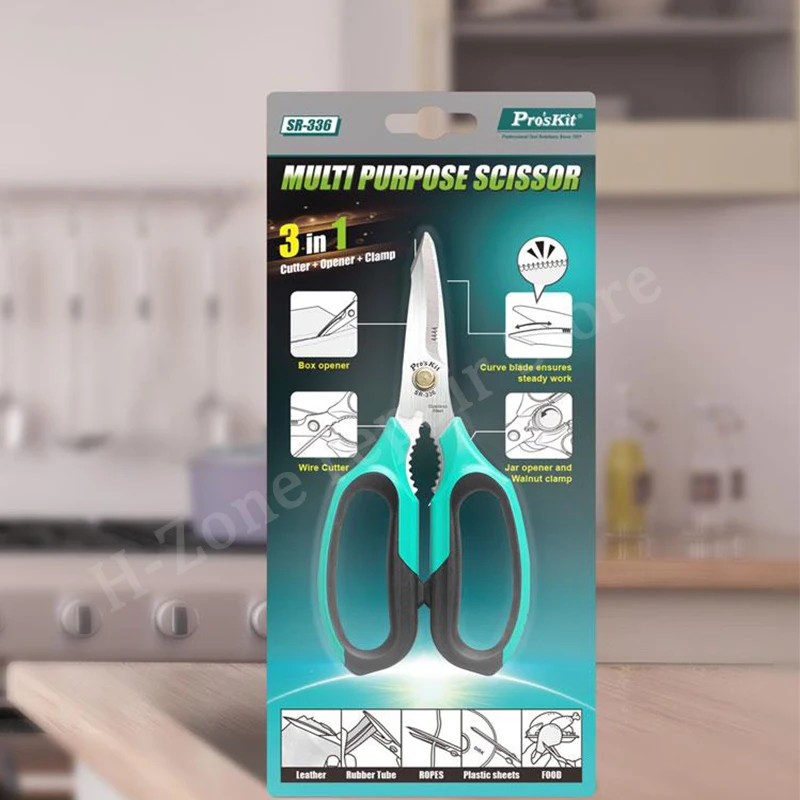 Proskit SR-336 8-дюймовые бытовые ножницы из нержавеющей стали подходящие для оловянной