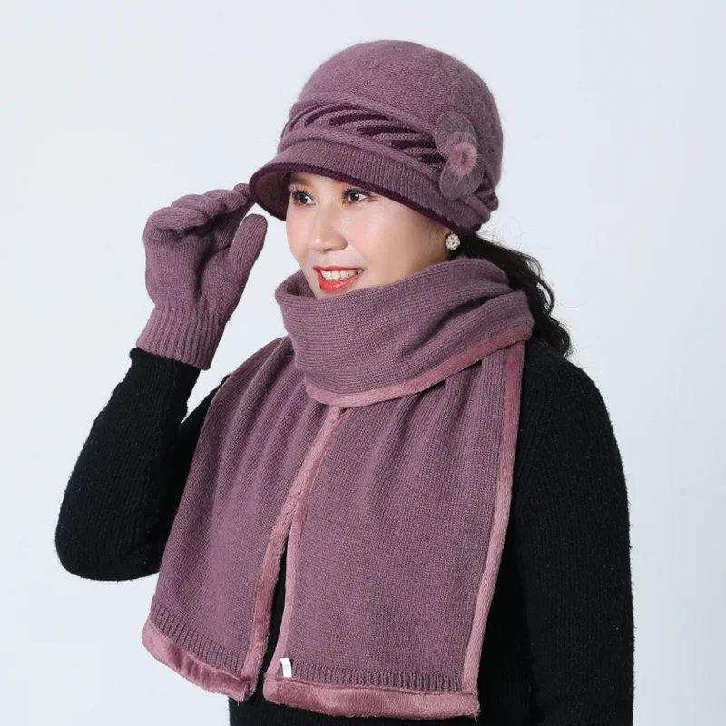 Новые украшения из кроличьего меха вязаная шапка и шарф набор с неровным краем в