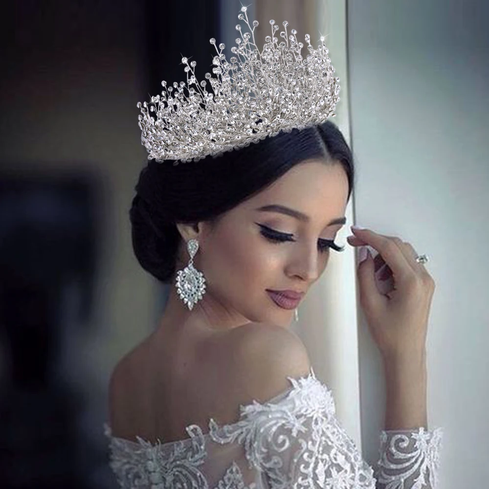 

AMORARSI HP193 Bride Headdress Wedding Tiaras and Crowns Luxury Wedding Hair Accessories Bridal Headwear Women Diadem Gift