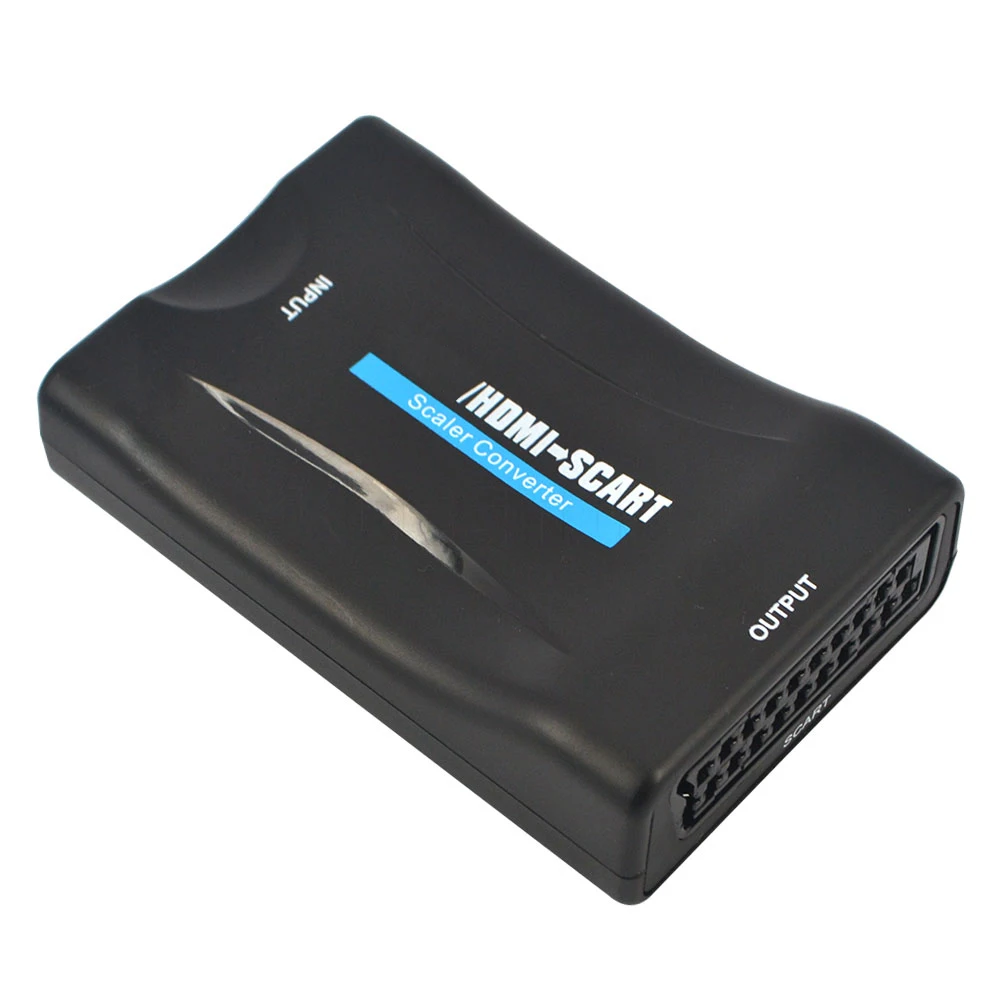Конвертер 1080P SCART в HDMI совместимый преобразователь видео аудио адаптер сигнала с +