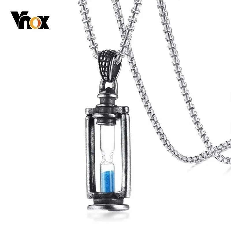 Мужские часы с памятью Vnox винтажные подвески из нержавеющей стали подарки на
