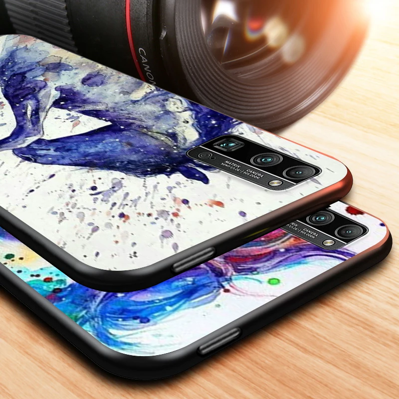 

Cute Horse Oil Painting for Honor 8X Max 8A 8 8S 8C 7S 7A 7C Prime Pro 2020 2019 Black Phone Case