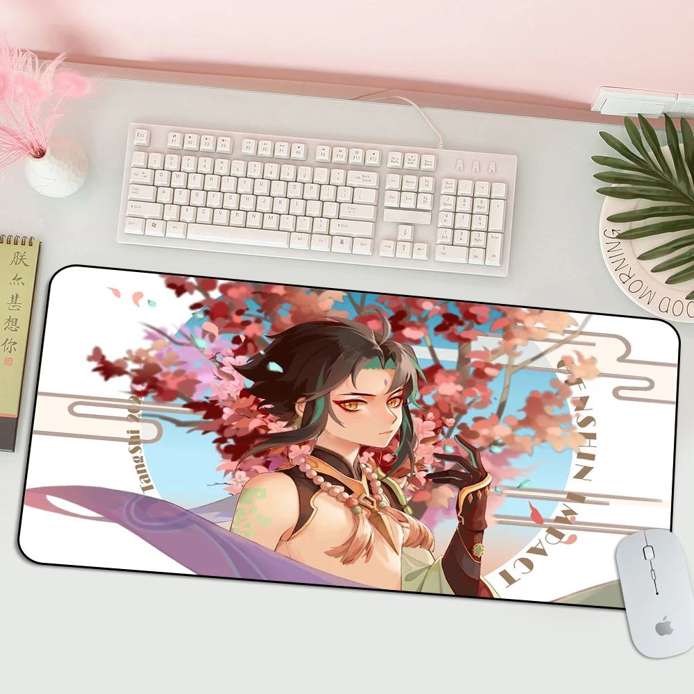 

Genshin Impact Art Hot Sales Gamer Speed Mice Retail Large Rubber Mousepad Size for 30*90cm/30*70cm Desk Mat