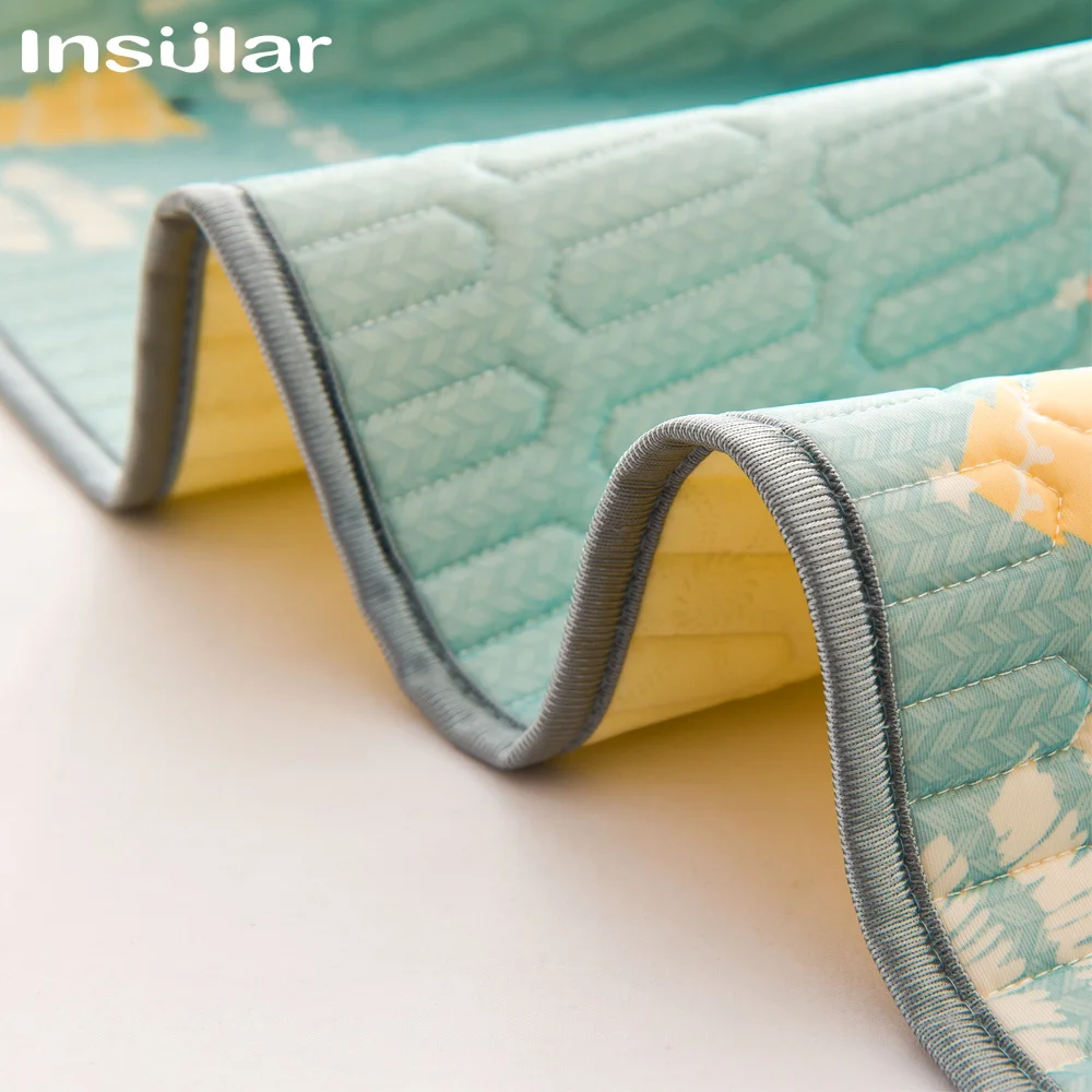 Изолирующий детский летний коврик с подушкой 120*60 см нескользящий латексный