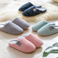 autumn and winter new ladies home soft slippers bottom floor cotton slippers lovers non slip home indoor men comfortable slipper