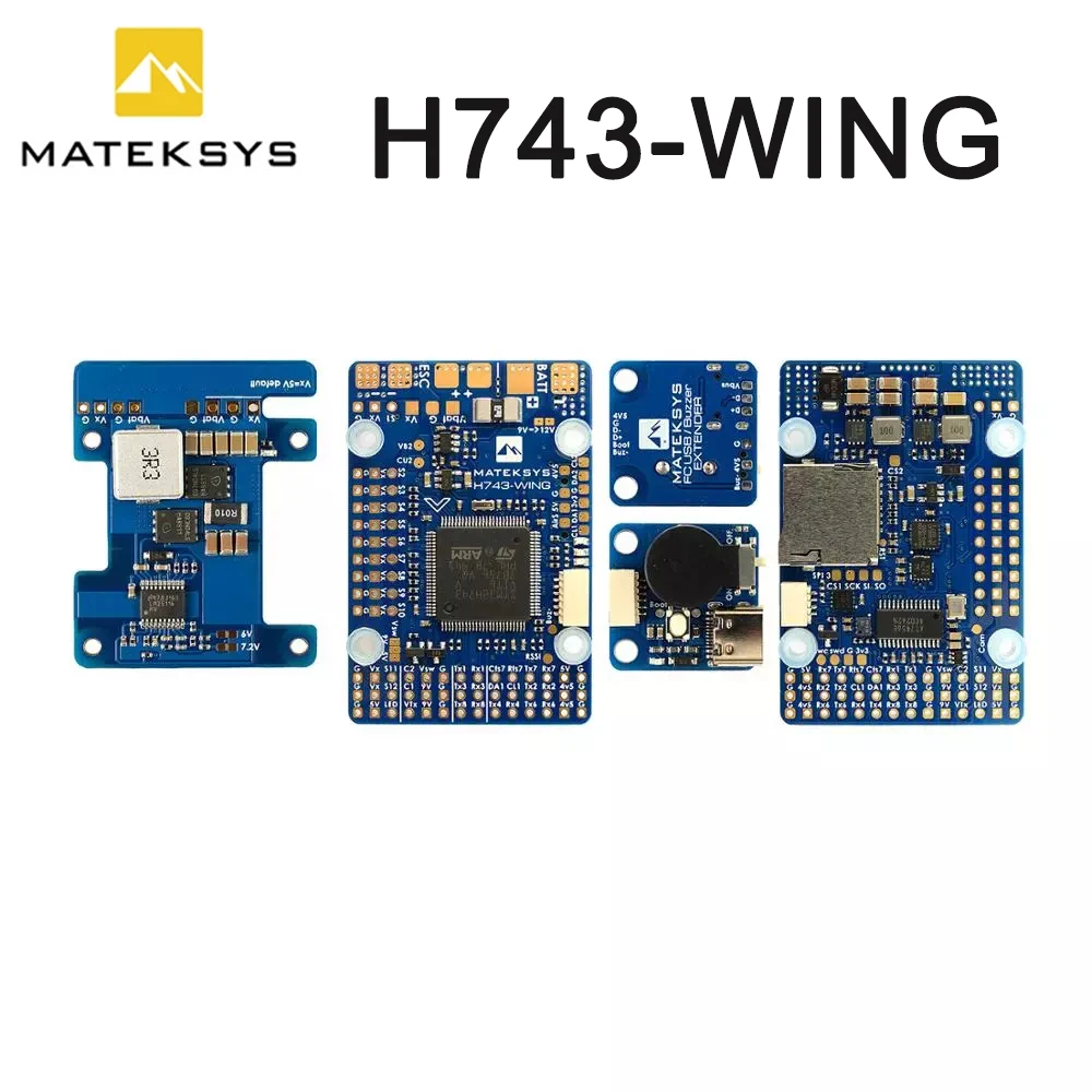 

Matek H743-WING Flight Controller STM32H743VIT6 MPU6000 Barometer OSD Blackbox 3-8S FC for RC Airplane Fixed Wing