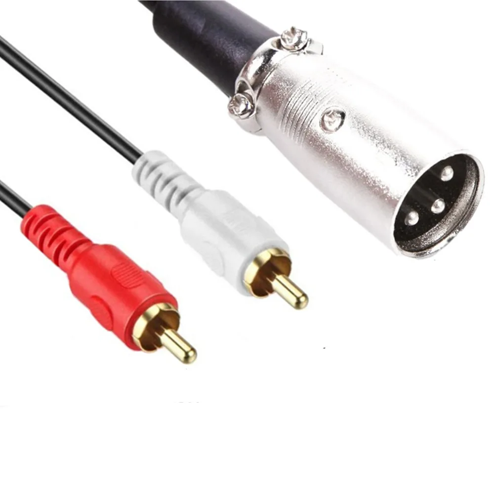 

Red whited 2 RCA male to XLR Male Female Stereo audio speaker amp Y cable 0.15m/1.5m/3m5;