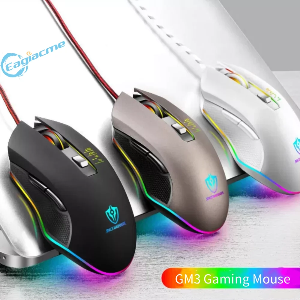 

Professional Gamer Mouse USB Wired Mouse For PC/Laptop 3200 DPI Mouse LED Light Mouse Mechanical Gaming Mouse For PUBG