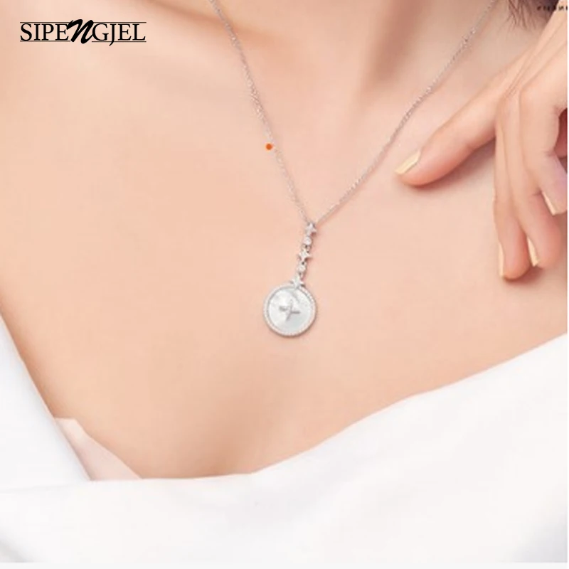 Новое модное ожерелье с кулоном в виде звезды из кубического циркония роскошное