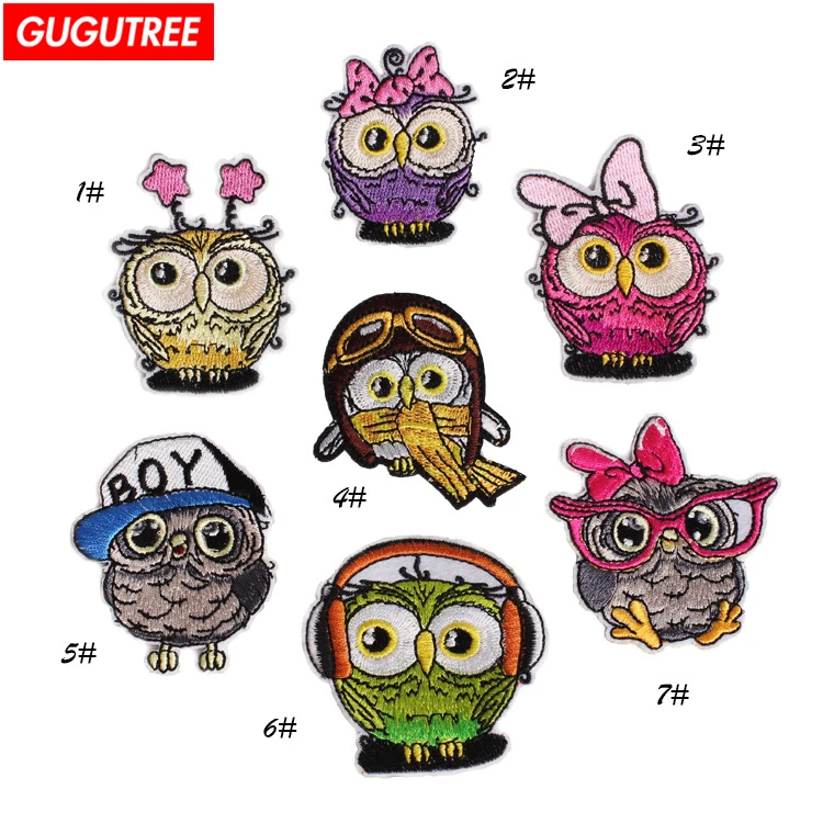 Вышитая искусственная кожа GUGUTREE вышитая аппликация для пальто футболки шляпы