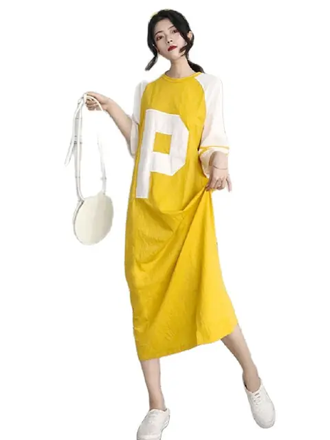 Moda coreano vestidos para mulher 2022 novas roupas de verão para mulher lazer solto meados de comprimento sobre o joelho vestido de camisa 2