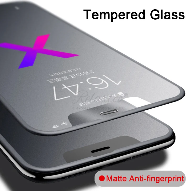 Без отпечатков пальцев матовое закалённое стекло для iPhone X XS Max XR Защитная пленка для iPhone aifon x s r sx rx