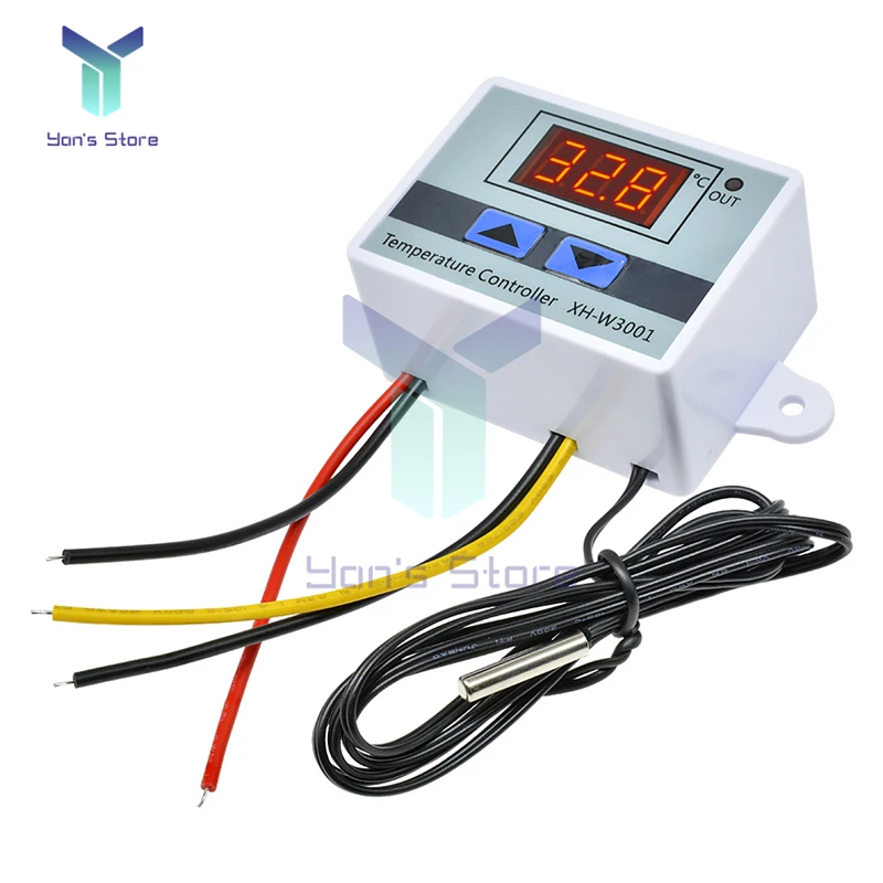 

XH-W3001 W3001 220V LED Digital Thermoregulator Temperature Tester Smart Thermostat Temperature Sensor Controller Relay Output