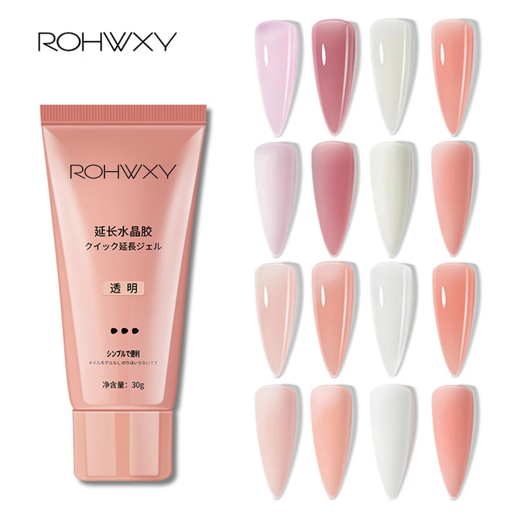 Полигель ROHWXY УФ для наращивания ногтей 30/15 мл лаки маникюра Кристальный Гель лак