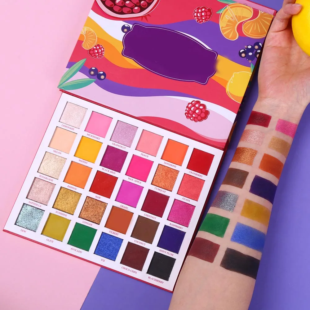 Палитра теней для век 30 цветов матовый перламутровый блеск мерцающие