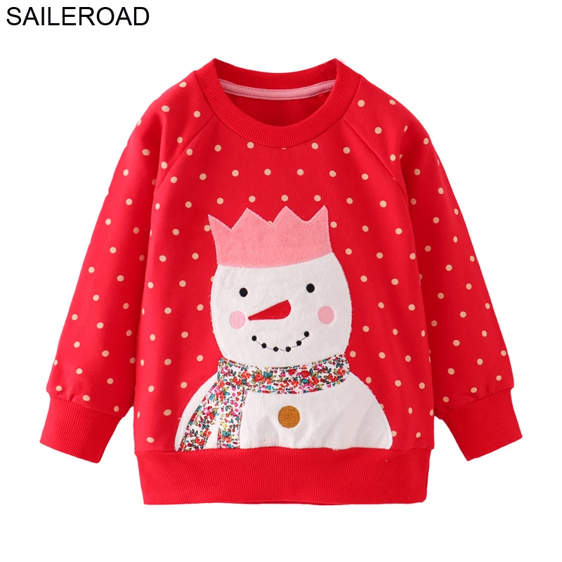 SAILEROAD Animal Bird Аппликации Детские кофты 7 лет для девочек Одежда Зимние теплые детские футболки с длинным рукавом Детские толстовки - Цвет: 9025 same picture