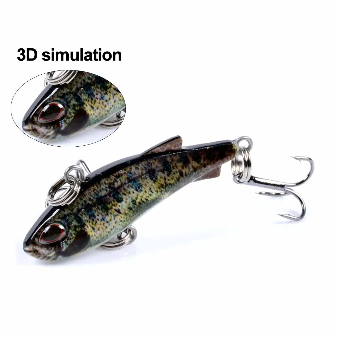 

1pcs VIB Fishing Lure All Layer 3D Eyes Wobbler Artificial Hard Plastic Baits Carp Crank bait Fishing Tackle Fishing Lure