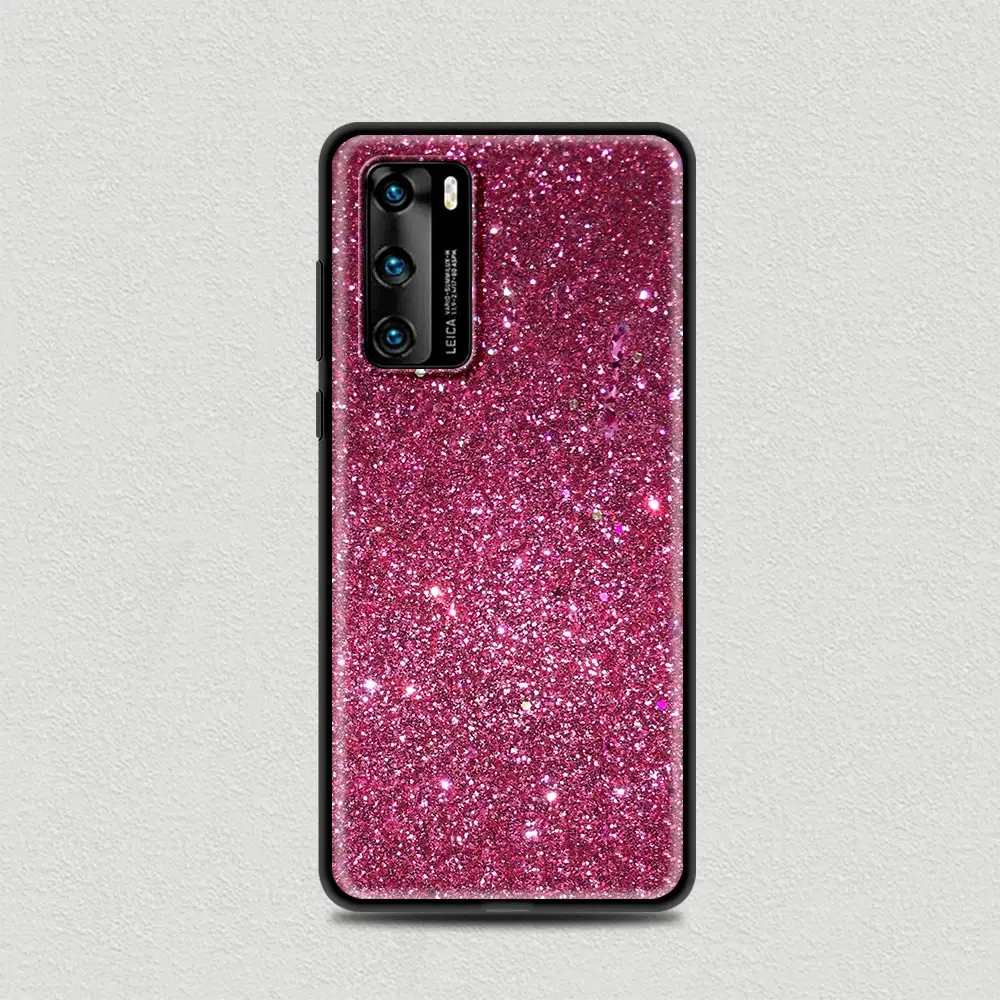 

Phone Case For Huawei P30 P40 P20 Lite 30 Pro P Smart 2019 Z P Smart S 2020 2021 Silicon Shell Coque Sparkle Glitter