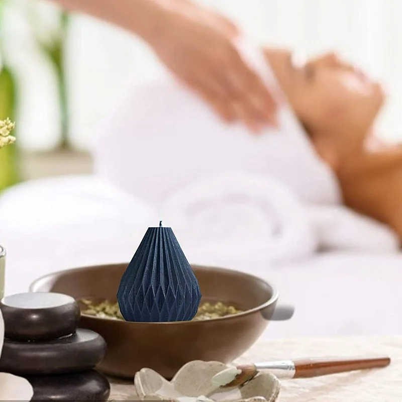 Силиконовая форма сделай сам в полоску для ароматерапии свечи пирамиды