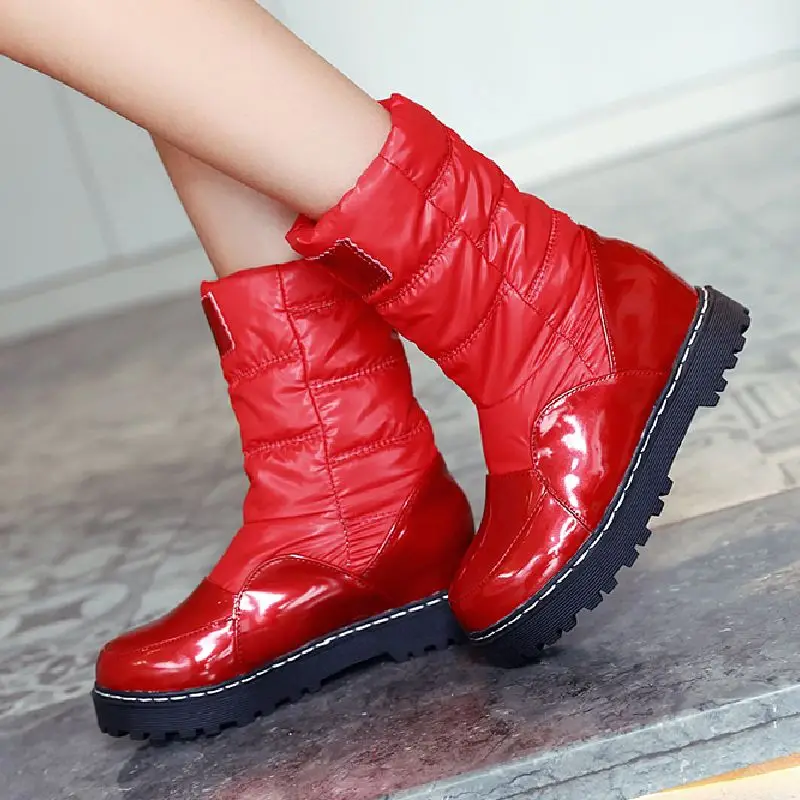Dilalula New Winter Woman Snow Boots Slip-Resistant Waterproof Cotton-Padded Shoes Women Maternity Plush | Обувь