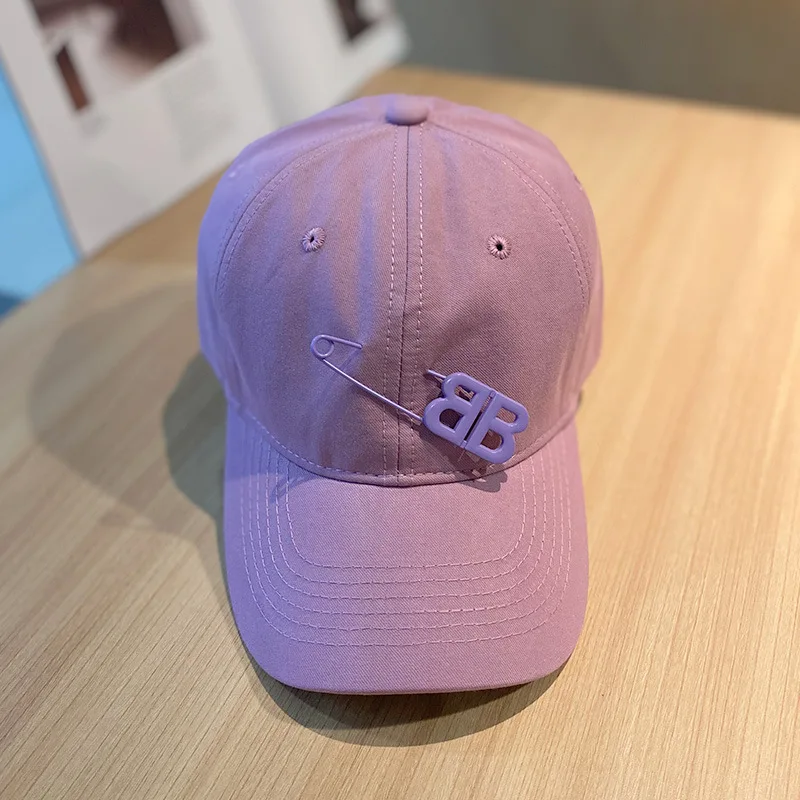 

Unisex Summer Candy Color Baseball Cap With Pin Hip Hop Snapback Hats Cotton Breathable Casual Women Gorra Outdoor Sun Hat