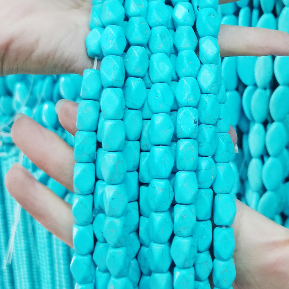 Восьмиугольный бисер из натурального камня 8 18 мм полудрагоценные камни