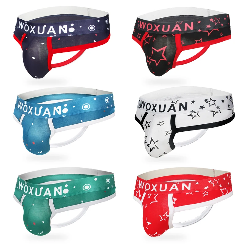 

Mens Underwear Sexy Gay Cotton Underpants Printed Thongs U Convex Pouch Low Rise Jockstrap Male Homme Panties Cueca Masculina