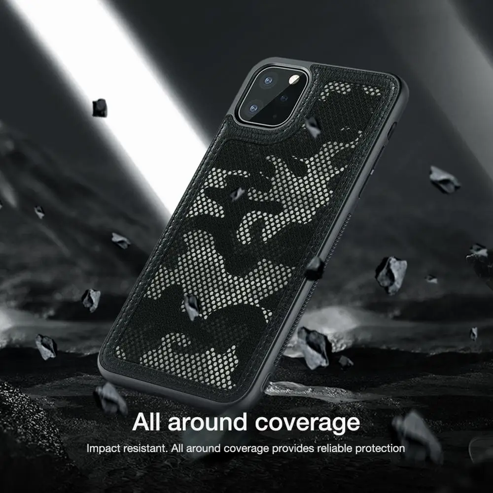 Nillkin для iPhone 11 Pro Max чехол 3D текстурированный нескользящий военный Камуфляжный отражающий чехол для телефона для iPhone 11 Pro